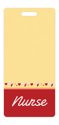 Badge Buddy — Apricot Blood Draw, Portrait / Vertical ID, Banded Signature, NURSE preview