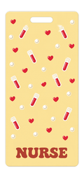 Badge Buddy — Apricot Blood Draw, Portrait / Vertical ID, Solid Scatter, NURSE preview
