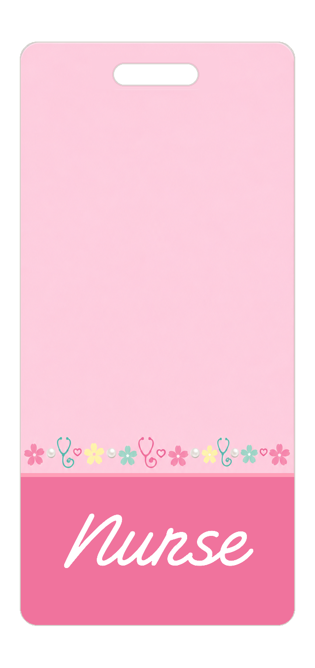 Badge Buddy — Blush Clinical Blossoms