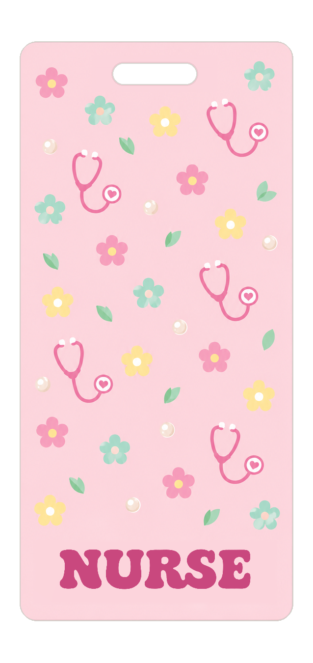 Badge Buddy — Blush Clinical Blossoms
