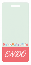 ENDO floral Badge Buddy, portrait Banded Signature design