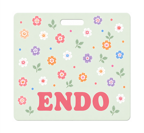 ENDO floral Badge Buddy, landscape Solid Scatter design