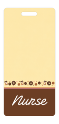 Badge Buddy — Vanilla Coffee Shift, Portrait / Vertical ID, Banded Signature, NURSE preview
