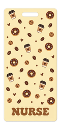 Badge Buddy — Vanilla Coffee Shift, Portrait / Vertical ID, Solid Scatter, NURSE preview