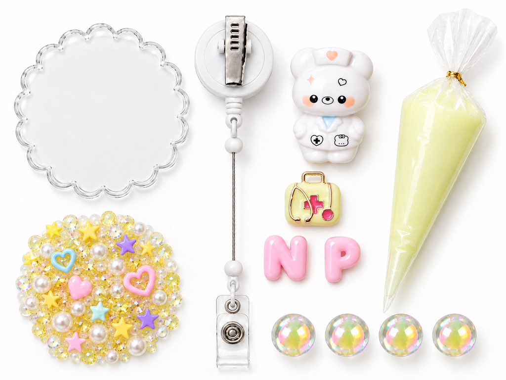 Clinic Bear NP decoden cream badge reel DIY kit contents