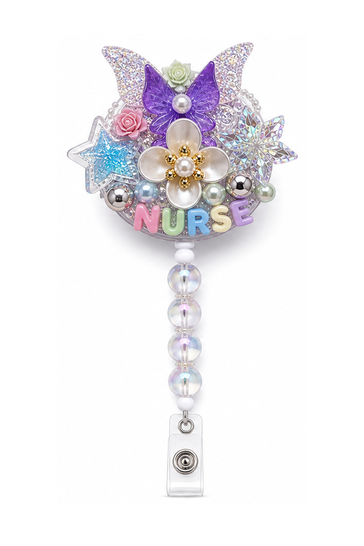 Decoden Cream Badge Reel — NURSE Starlight Edition