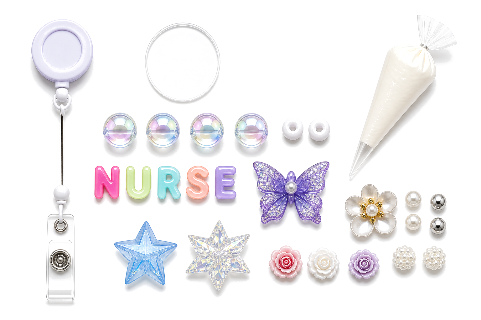 Decoden Cream Badge Reel — NURSE Starlight Edition