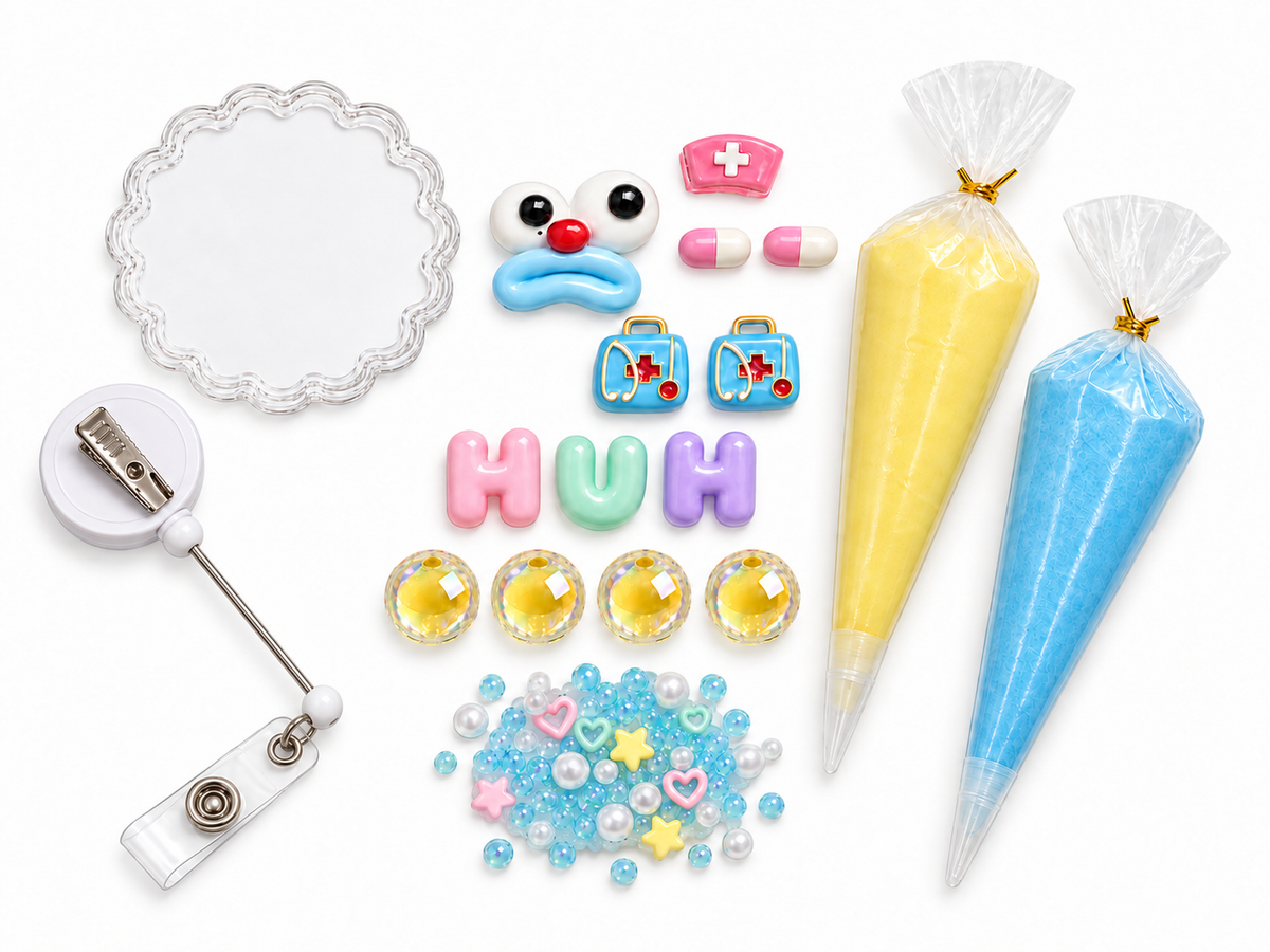 HUH Was That in Report decoden cream badge reel design details