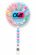 Decoden Cream Badge Reel — Chill CPhT (Pharmacy Tech) Edition