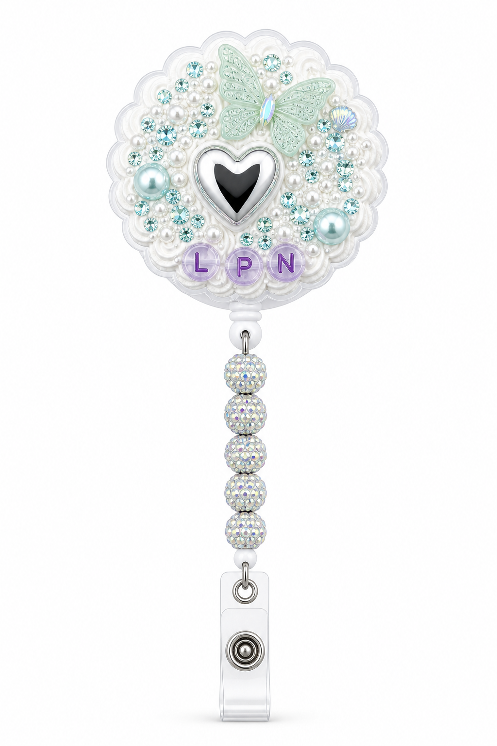 Decoden Cream Badge Reel — LPN Edition