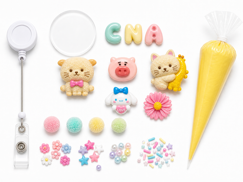 Decoden Cream Badge Reel — CNA Animals Cuties Edition