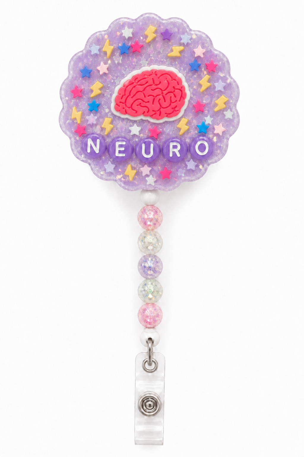 NEURO Brain decoden cream badge reel finished design