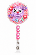 NOPE Not Another Shift decoden cream nurse badge reel finished product