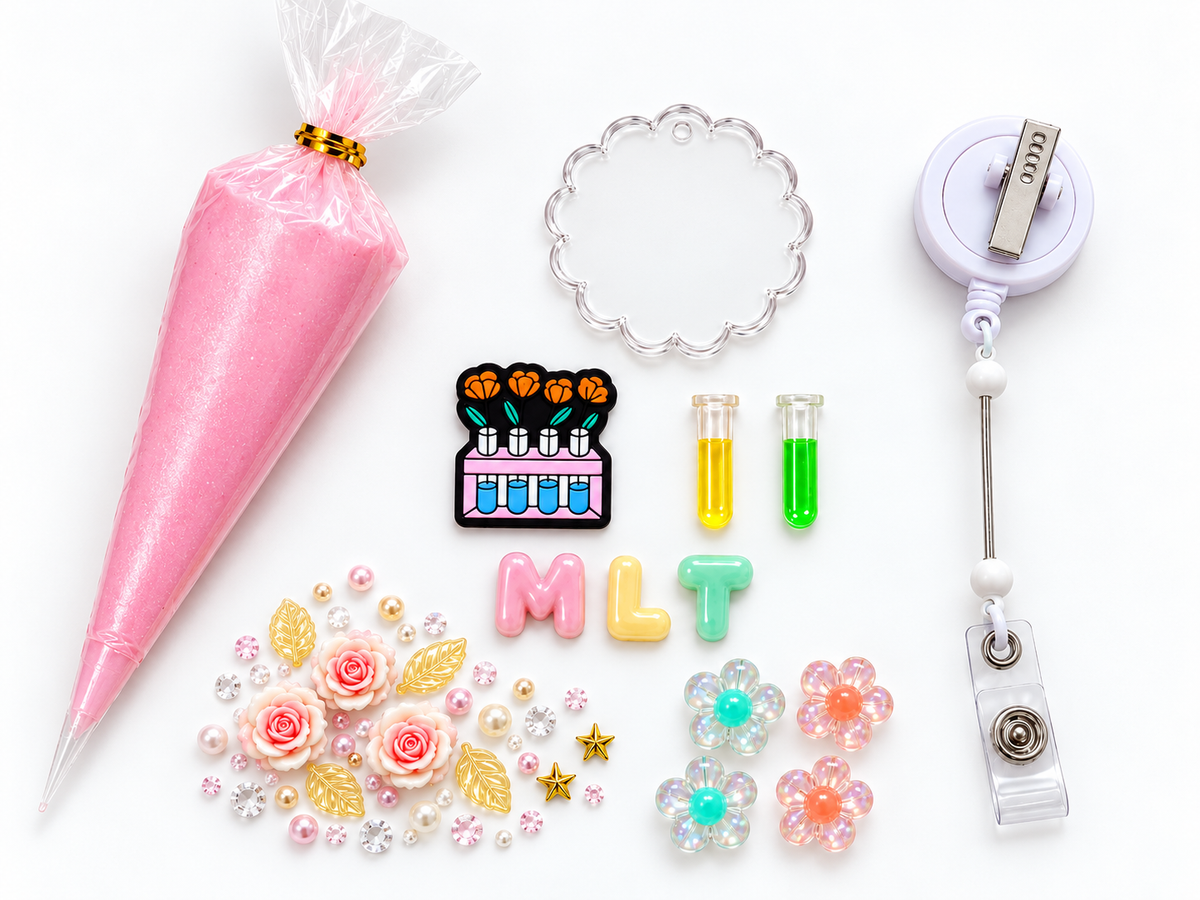 MLT floral test tube DIY kit contents