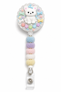 SNOWY Samoyed glow decoden cream badge reel finished design
