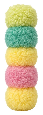 Pastel pompom stack