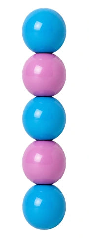 Blue and pink solid rounds